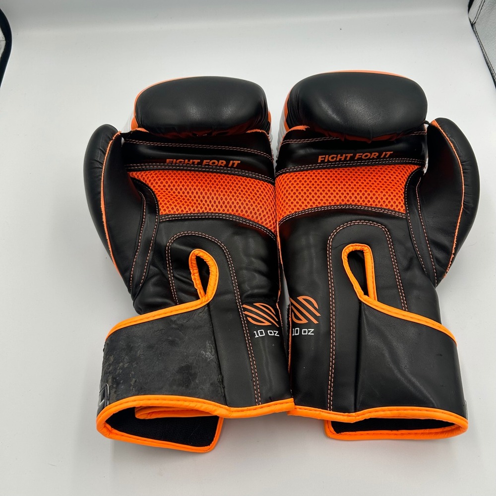 Sanabul Essential Gel Boxing Gloves Unisex 10 oz Black Orange Training SNBL